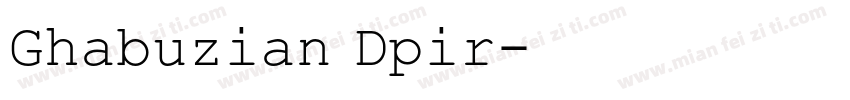 Ghabuzian Dpir字体转换